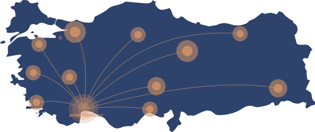 Türkiye haritası, distribütör, akıllı ev sistemleri, akıllı anahtar, akıllı kilit